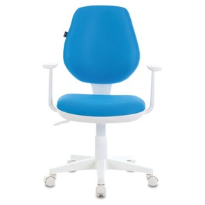 Кресло Brabix Fancy MG-201W (с подлокотниками, пластик белый, голубое) 532411 в Тамбове - предосмотр 1