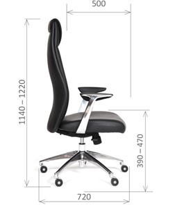 Офисное кресло CHAIRMAN Vista Экокожа премиум черная в Тамбове - предосмотр 2
