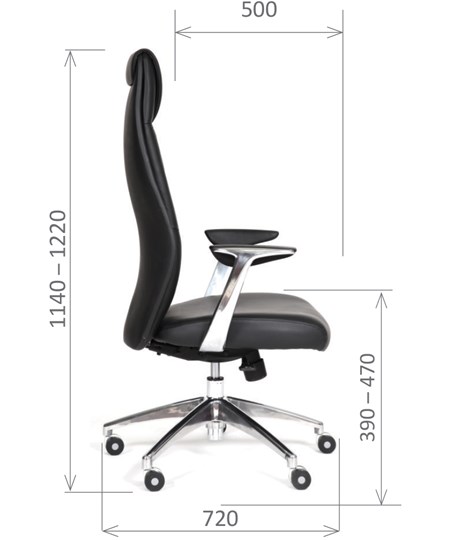 Офисное кресло CHAIRMAN Vista Экокожа премиум черная в Тамбове - изображение 2