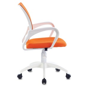 Компьютерное кресло Brabix Fly MG-396W (с подлокотниками, пластик белый, сетка, оранжевое) 532401 в Тамбове - предосмотр 2