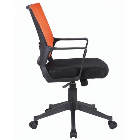 Офисное кресло Brabix Balance MG-320 (с подлокотниками, комбинированное черное/оранжевое) 531832 в Тамбове - изображение 1