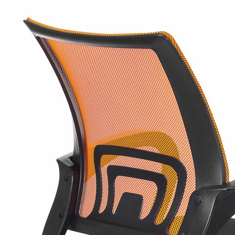 Кресло офисное Brabix Fly MG-396 (с подлокотниками, сетка, оранжевое/черное) 532084 в Тамбове - изображение 6