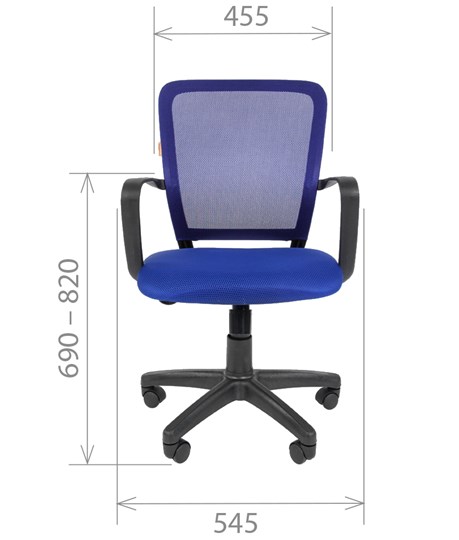 Офисное кресло CHAIRMAN 698 black TW-05, ткань, цвет синий в Тамбове - изображение 1