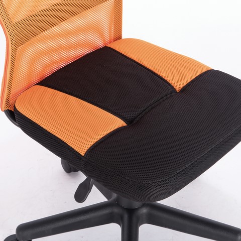 Офисное кресло Brabix Smart MG-313 (без подлокотников, комбинированное, черное/оранжевое) 531844 в Тамбове - изображение 6