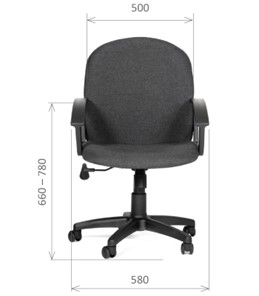 Кресло офисное CHAIRMAN 681 Ткань C-3 черное в Тамбове - предосмотр 1