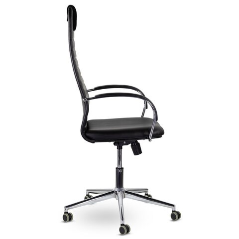 Компьютерное кресло Brabix Premium Pilot EX-610 CH (хром, кожзам, черное) 532418 в Тамбове - изображение 1