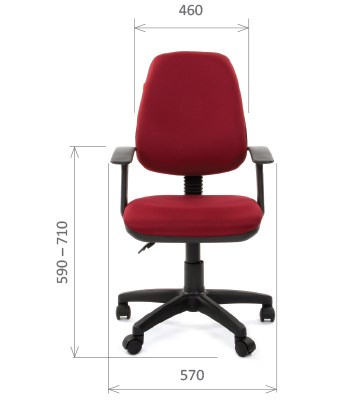 Офисное кресло CHAIRMAN 661 Ткань стандарт 15-11 красная в Тамбове - изображение 1
