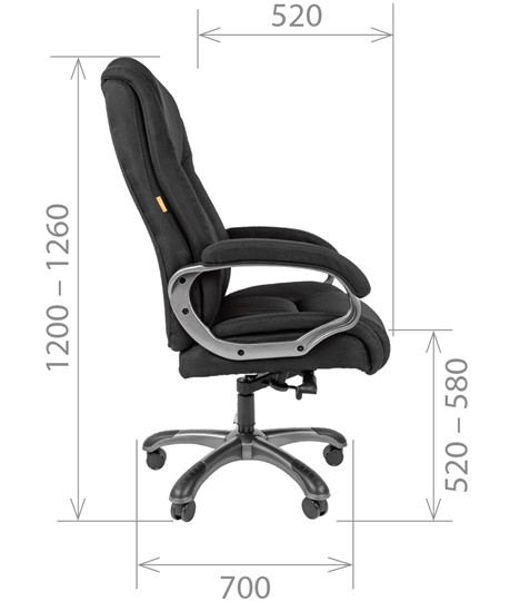 Кресло офисное CHAIRMAN 410 Акриловая ткань SX Серый в Тамбове - изображение 2