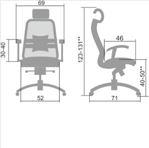 Кресло компьютерное Samurai S-3.04, серый в Тамбове - предосмотр 4