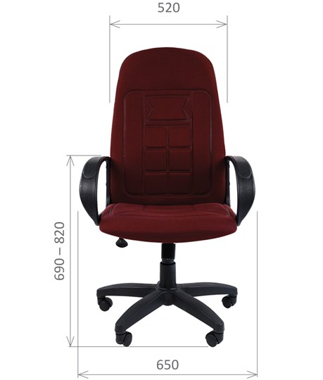 Кресло CHAIRMAN 727 ткань ст., цвет бордо в Тамбове - изображение 1