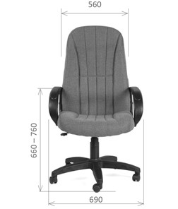 Кресло компьютерное CHAIRMAN 685, ткань TW 12, цвет серый в Тамбове - предосмотр 1