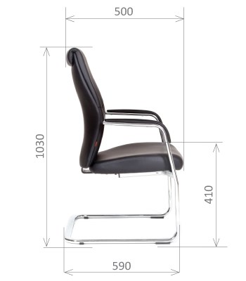 Кресло офисное CHAIRMAN Vista V Экокожа премиум черная в Тамбове - изображение 2