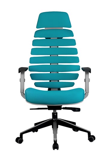 Офисное кресло Riva Chair SHARK (Лазурный/серый) в Тамбове - изображение 1