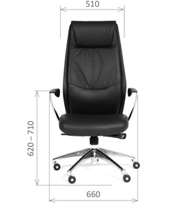 Офисное кресло CHAIRMAN Vista Экокожа премиум черная в Тамбове - предосмотр 1