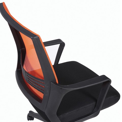 Офисное кресло Brabix Balance MG-320 (с подлокотниками, комбинированное черное/оранжевое) 531832 в Тамбове - изображение 7