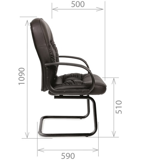 Кресло офисное CHAIRMAN 416V экокожа черная в Тамбове - изображение 2