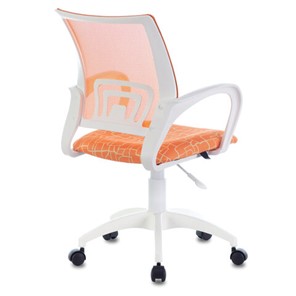 Кресло Brabix Fly MG-396W (с подлокотниками, пластик белый, сетка, оранжевое с рисунком "Giraffe") 532402 в Тамбове - предосмотр 1