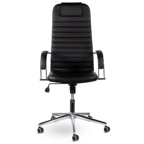 Компьютерное кресло Brabix Premium Pilot EX-610 CH (хром, кожзам, черное) 532418 в Тамбове - изображение 2