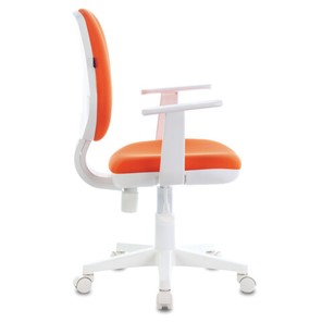 Кресло офисное Brabix Fancy MG-201W (с подлокотниками, пластик белый, оранжевое) 532410 в Тамбове - предосмотр 1