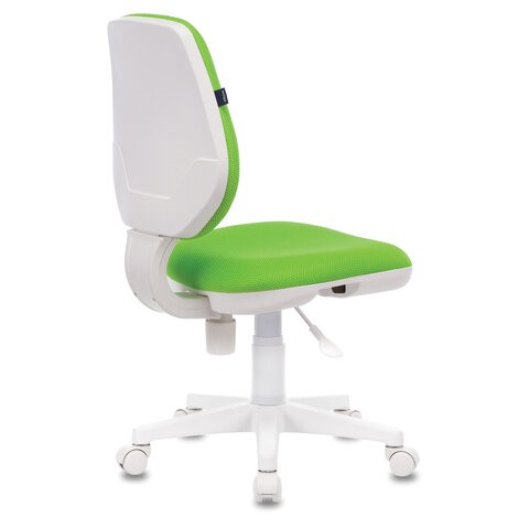 Компьютерное кресло Brabix Fancy MG-201W (без подлокотников, пластик белый, салатовое) 532414 в Тамбове - изображение 3