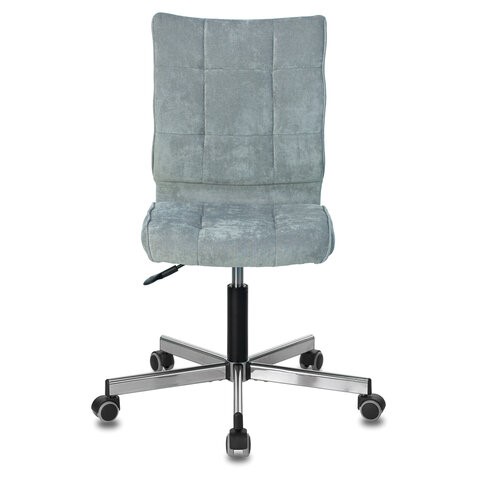 Кресло офисное Brabix Stream MG-314 (без подлокотников, пятилучие серебристое, ткань, серо-голубое) 532395 в Тамбове - изображение 3