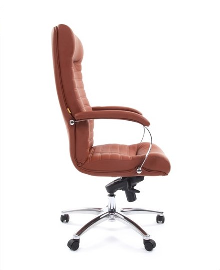 Кресло CHAIRMAN 480 Экокожа Terra 111 (коричневая) в Тамбове - изображение 2