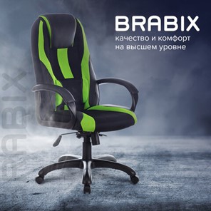 Компьютерное кресло Brabix Premium Rapid GM-102 (экокожа/ткань, черное/зеленое) 532419 в Тамбове - предосмотр 11