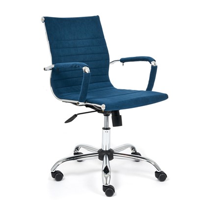 Компьютерное кресло URBAN-LOW флок, синий, арт.14448 в Тамбове - изображение