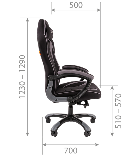 Кресло игровое CHAIRMAN GAME 28 Полиэстер комбинированная ткань красный/черный в Тамбове - изображение 4