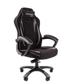 Кресло игровое CHAIRMAN GAME 28 Полиэстер комбинированная ткань серый/черный в Тамбове - предосмотр