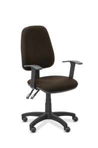 Офисное кресло для персонала Эльза Т, экокожа премиум / коричневая CN1116 в Тамбове