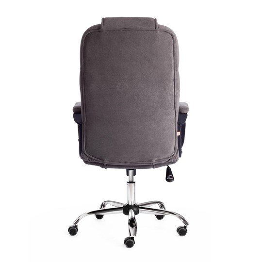 Офисное кресло BERGAMO Хром (22) флок, серый, 29 арт.19374 в Тамбове - изображение 3