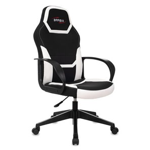 Офисное кресло BRABIX "Alpha GM-018", ткань/экокожа, черное/белое, 532640, GM-018_532640 в Тамбове
