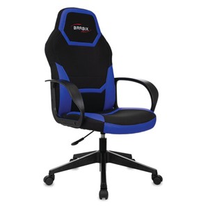 Компьютерное кресло BRABIX "Alpha GM-018", ткань/экокожа, черное/синее, 532638, GM-018_532638 в Тамбове
