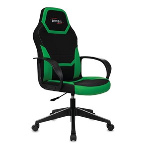 Офисное кресло BRABIX "Alpha GM-018", ткань/экокожа, черное/зеленое, 532639, GM-018_532639 в Тамбове