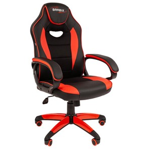 Офисное кресло BRABIX "Blaze GM-162", TW/экокожа, черное/красное, 532580, 7083508 в Тамбове