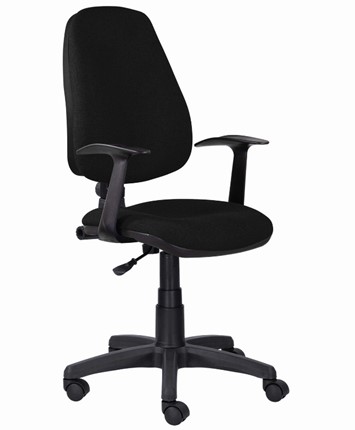 Кресло компьютерное Brabix Comfort MG-321, регулируемая эргономичная спинка, ткань, черное в Тамбове - изображение