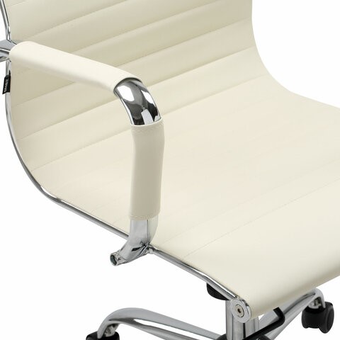 Офисное кресло BRABIX "Energy EX-509", экокожа, хром, бежевое, 531166 в Тамбове - изображение 7