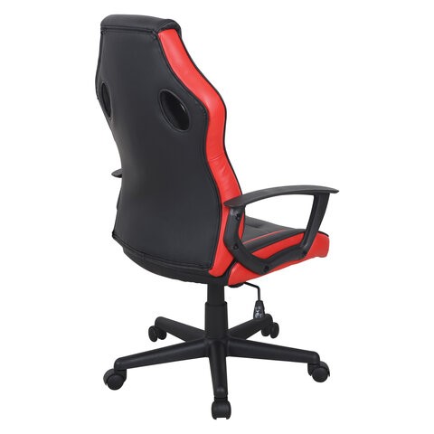Офисное кресло BRABIX "Fighter GM-008", экокожа, черное/красное, 532506 в Тамбове - изображение 2
