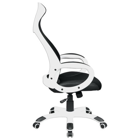 Офисное кресло Brabix Premium Genesis EX-517 (пластик белый, ткань/экокожа/сетка черная) 531573 в Тамбове - изображение 2