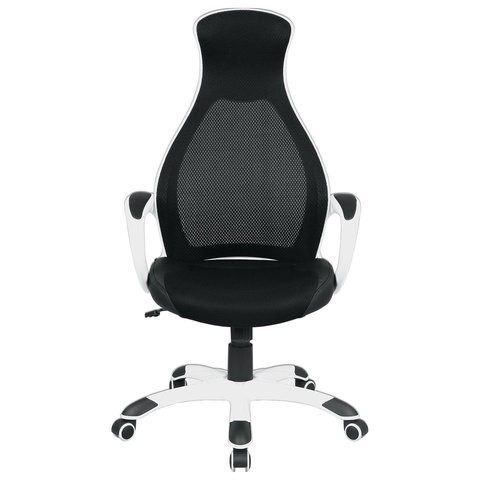 Офисное кресло Brabix Premium Genesis EX-517 (пластик белый, ткань/экокожа/сетка черная) 531573 в Тамбове - изображение 3
