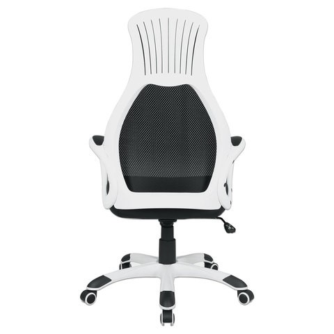 Офисное кресло Brabix Premium Genesis EX-517 (пластик белый, ткань/экокожа/сетка черная) 531573 в Тамбове - изображение 4