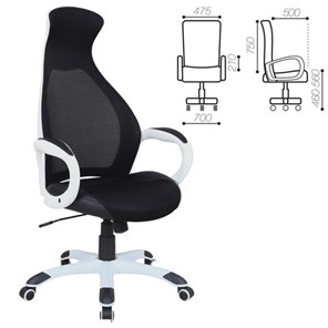 Офисное кресло Brabix Premium Genesis EX-517 (пластик белый, ткань/экокожа/сетка черная) 531573 в Тамбове - предосмотр 1