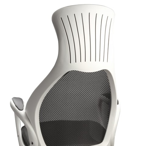 Офисное кресло Brabix Premium Genesis EX-517 (пластик белый, ткань/экокожа/сетка черная) 531573 в Тамбове - изображение 7