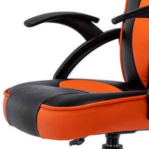 Офисное кресло BRABIX "Shark GM-203", экокожа, черное/оранжевое, 532513 в Тамбове - предосмотр 11
