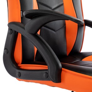 Офисное кресло BRABIX "Shark GM-203", экокожа, черное/оранжевое, 532513 в Тамбове - предосмотр 7