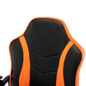 Офисное кресло BRABIX "Shark GM-203", экокожа, черное/оранжевое, 532513 в Тамбове - предосмотр 9