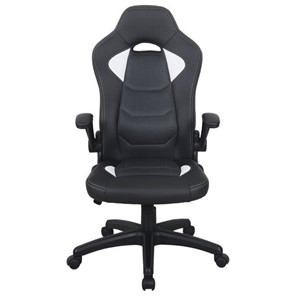 Офисное кресло BRABIX "Skill GM-005", откидные подлокотники, экокожа, черное/белое, 532493 в Тамбове - предосмотр 2