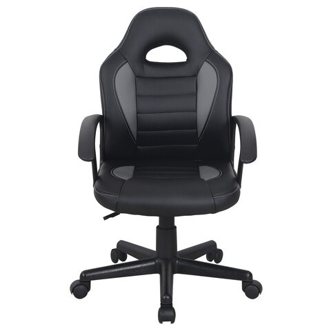 Кресло компьютерное BRABIX "Spark GM-201", экокожа, черное/серое, 532504 в Тамбове - изображение 4