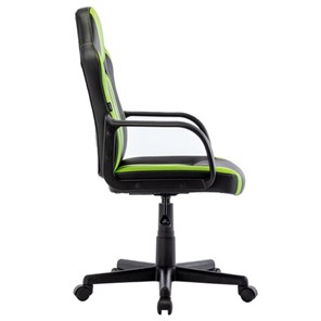 Кресло компьютерное BRABIX "Stripe GM-202", экокожа, черное/зеленое, 532511 в Тамбове - предосмотр 1